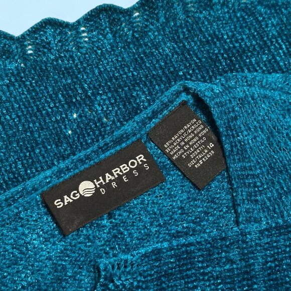 Sag Harbor Women's Blue Cardigan - Picture 3 of 3